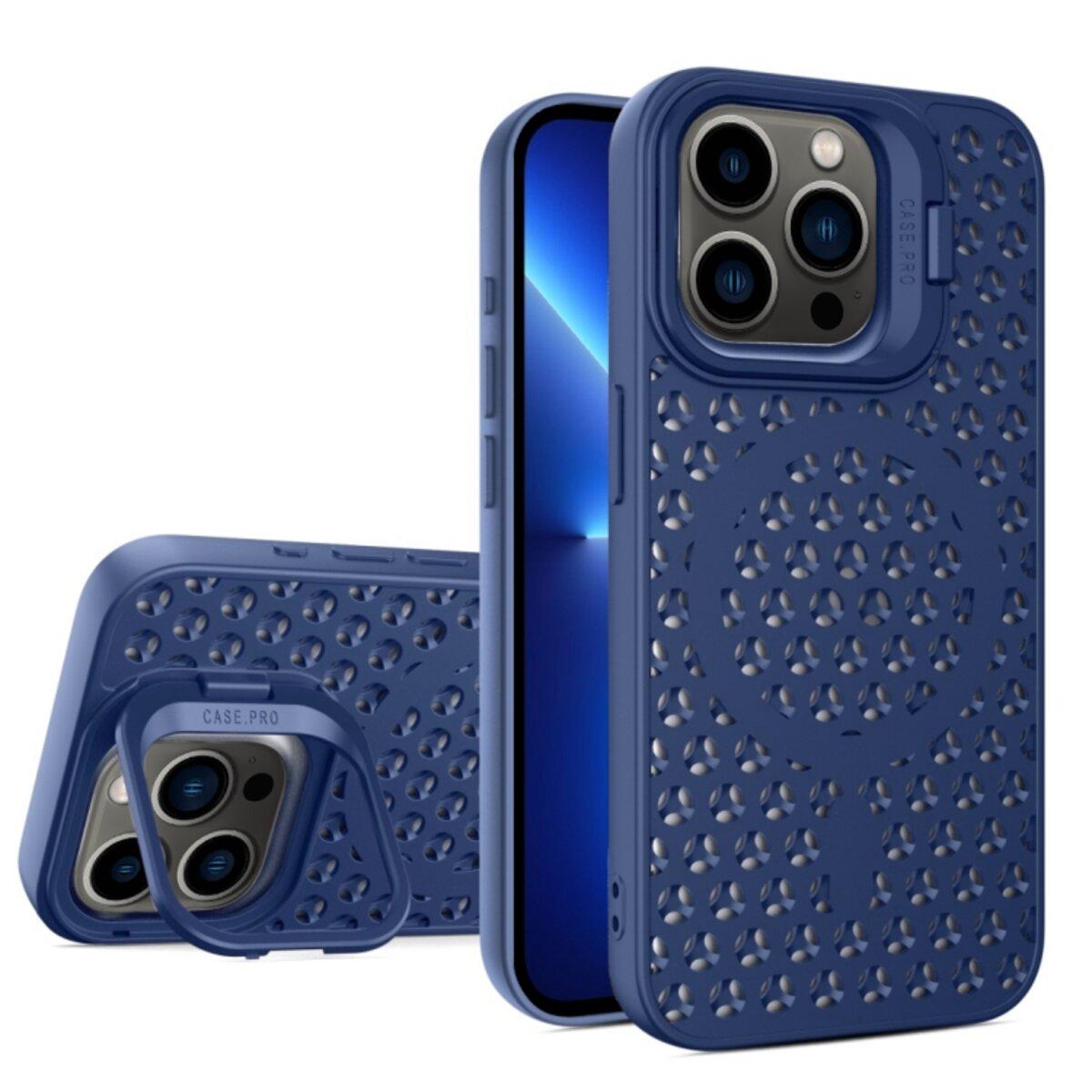 Противоударный чехол с подставкой Cosmic Grater Stand for Apple iPhone 13 Pro Blue