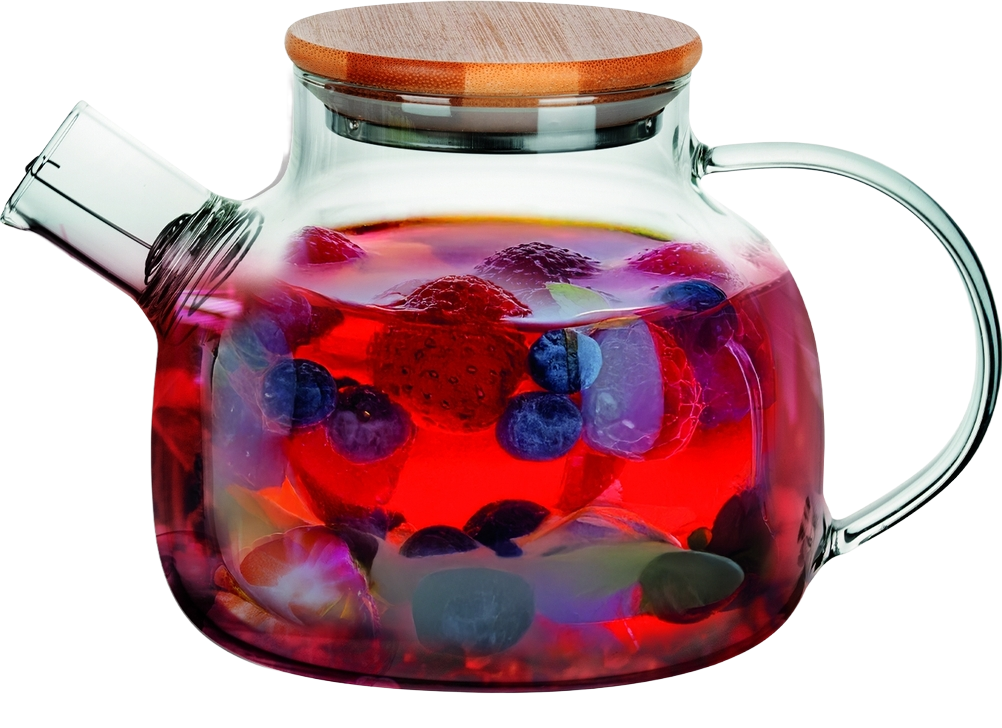 Заварник RINGEL JOY загартоване скло бамбукова кришка 1000 мл (RG-0002/1000) - фото 2 Заварник RINGEL JOY загартоване скло бамбукова кришка 1000 мл (RG-0002/1000) - фото 2