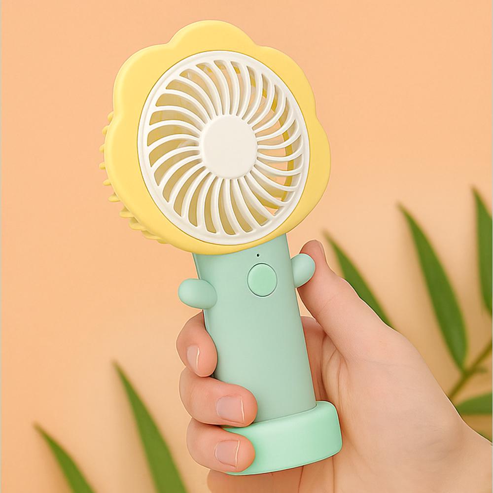 Вентилятор портативний на акумуляторі та USB Квітка Жовтий (51-жов-BT-8861) - фото 3 Вентилятор портативний на акумуляторі та USB Квітка Жовтий (51-жов-BT-8861) - фото 3