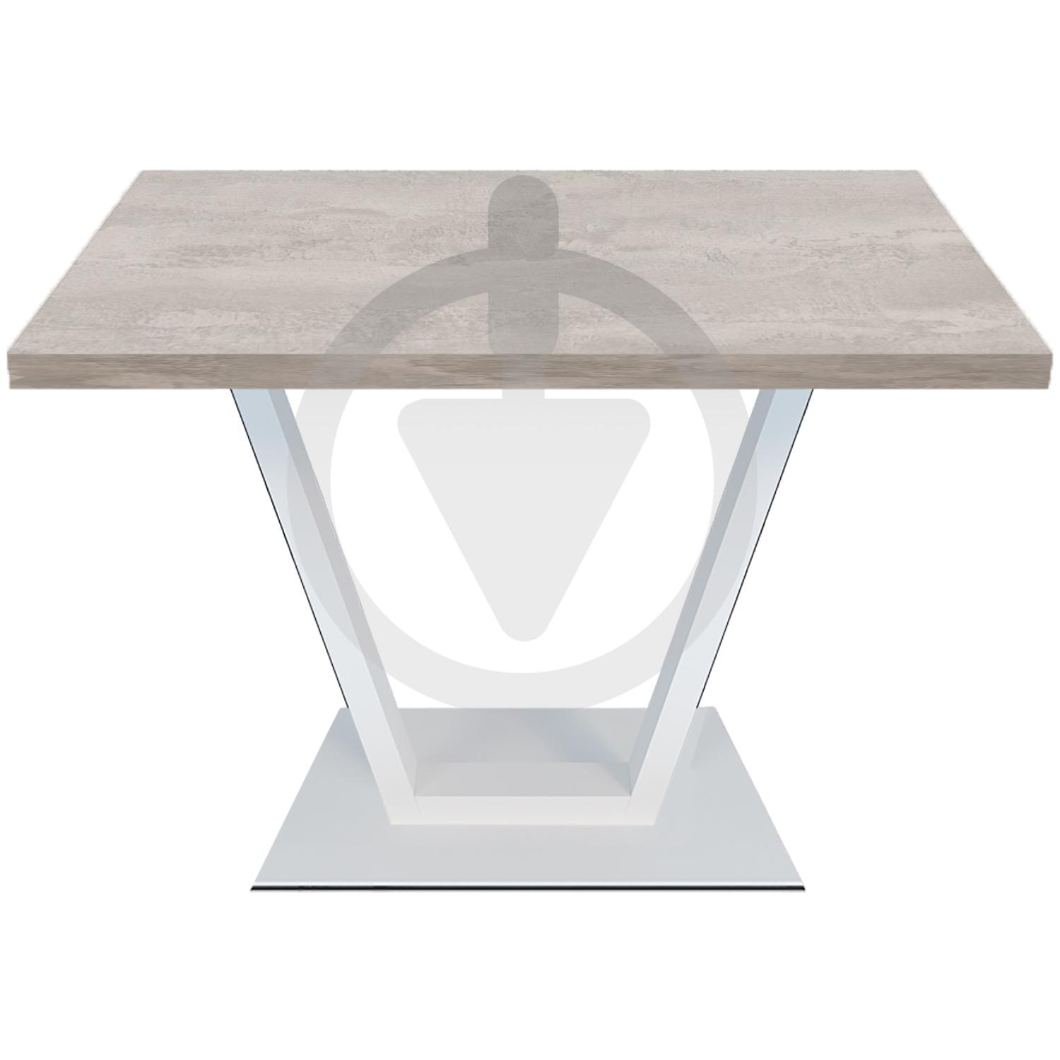 Стол кухонный MebliRoMax Vegas 115х75 см Loft Бетон/Белый