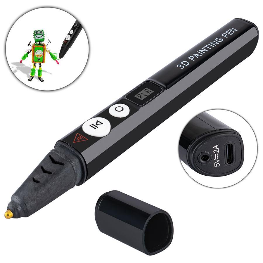 3D ручка 3D-V8 Чорний (286630) - фото 2