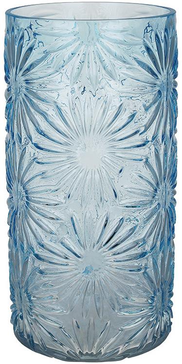 Ваза для цветов стеклянная Flowering Time Ромашка 15х30,5 см Синий