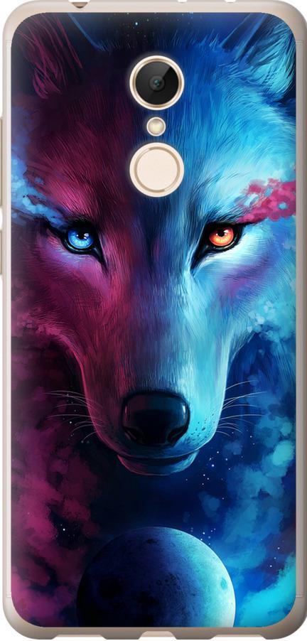 Чехол на Xiaomi Redmi 5 Арт-волк (3999u-1350-42517)
