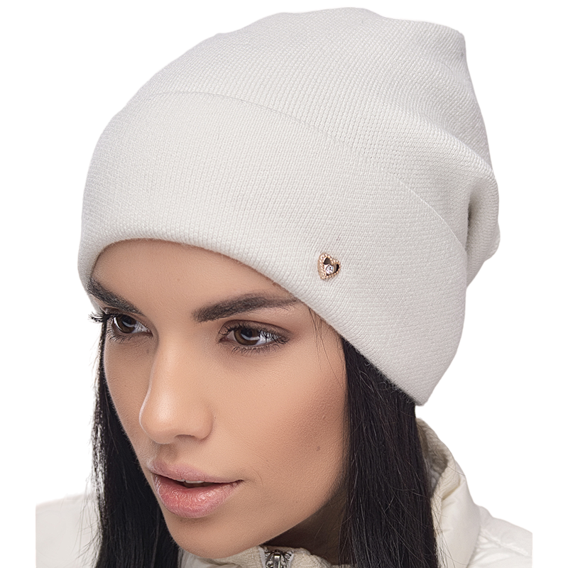 Шапка женская шерстяная Leks Тикса one size Ваниль