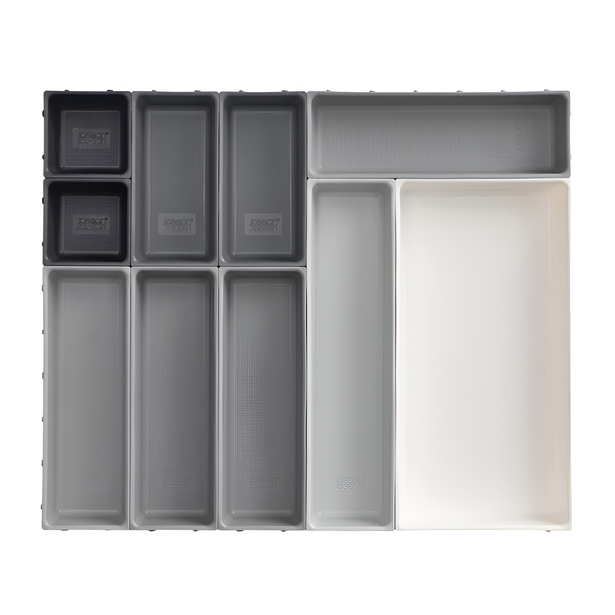 Модульный органайзер для ящика Stenson R93680-10 из пластика 10 отделений 44х53 см Серый (404c4345)