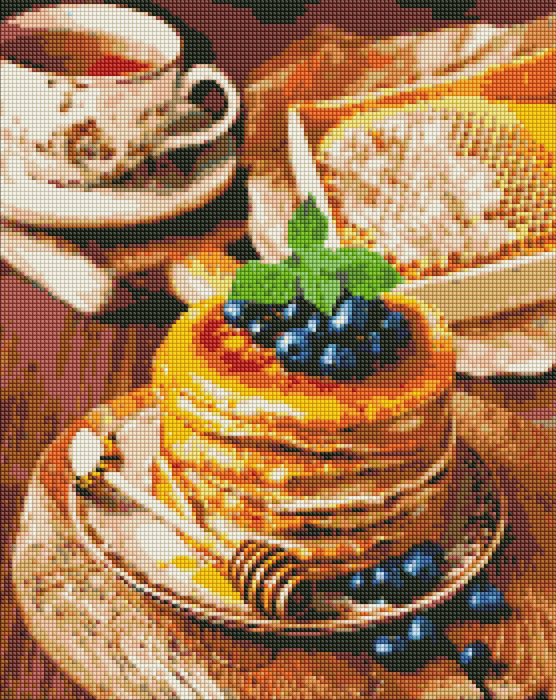 Алмазная мозаика Идейка Медовые панкейки 40x50 см (AMO7498)