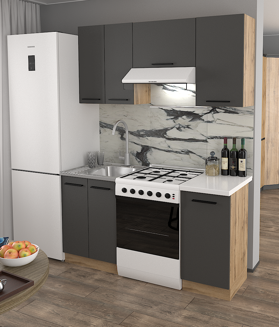 Кухонний набір Ліна 5 тумб у комплекті 1,6 м - фото 2 Кухонний набір Ліна 5 тумб у комплекті 1,6 м - фото 2