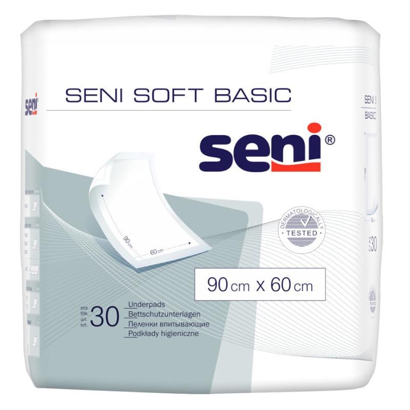 Пеленки впитывающие Seni Soft Basic 90х60 см 30 шт. (000005866)