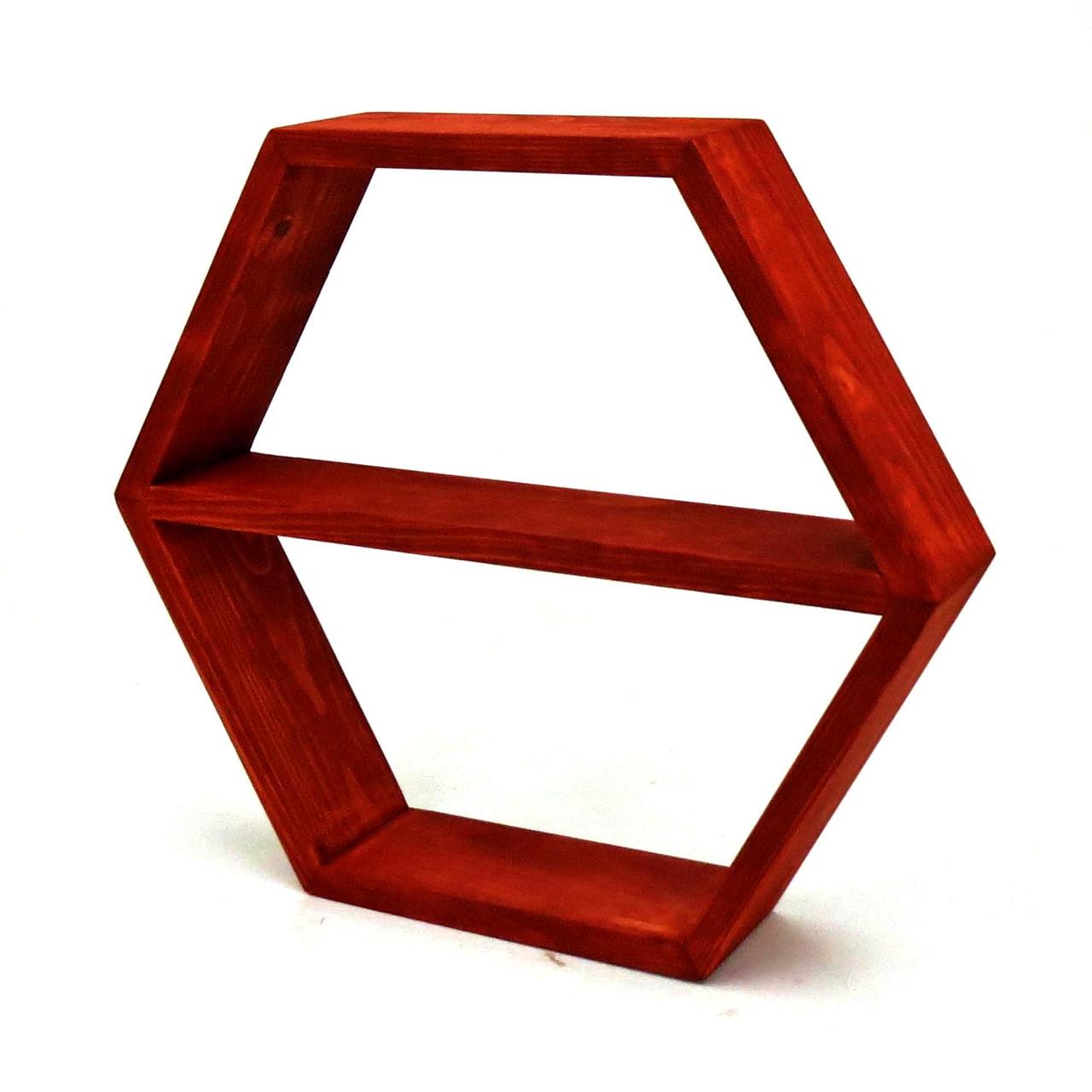 Полка настенная из дерева Эндеза Корал (НСП-001714)