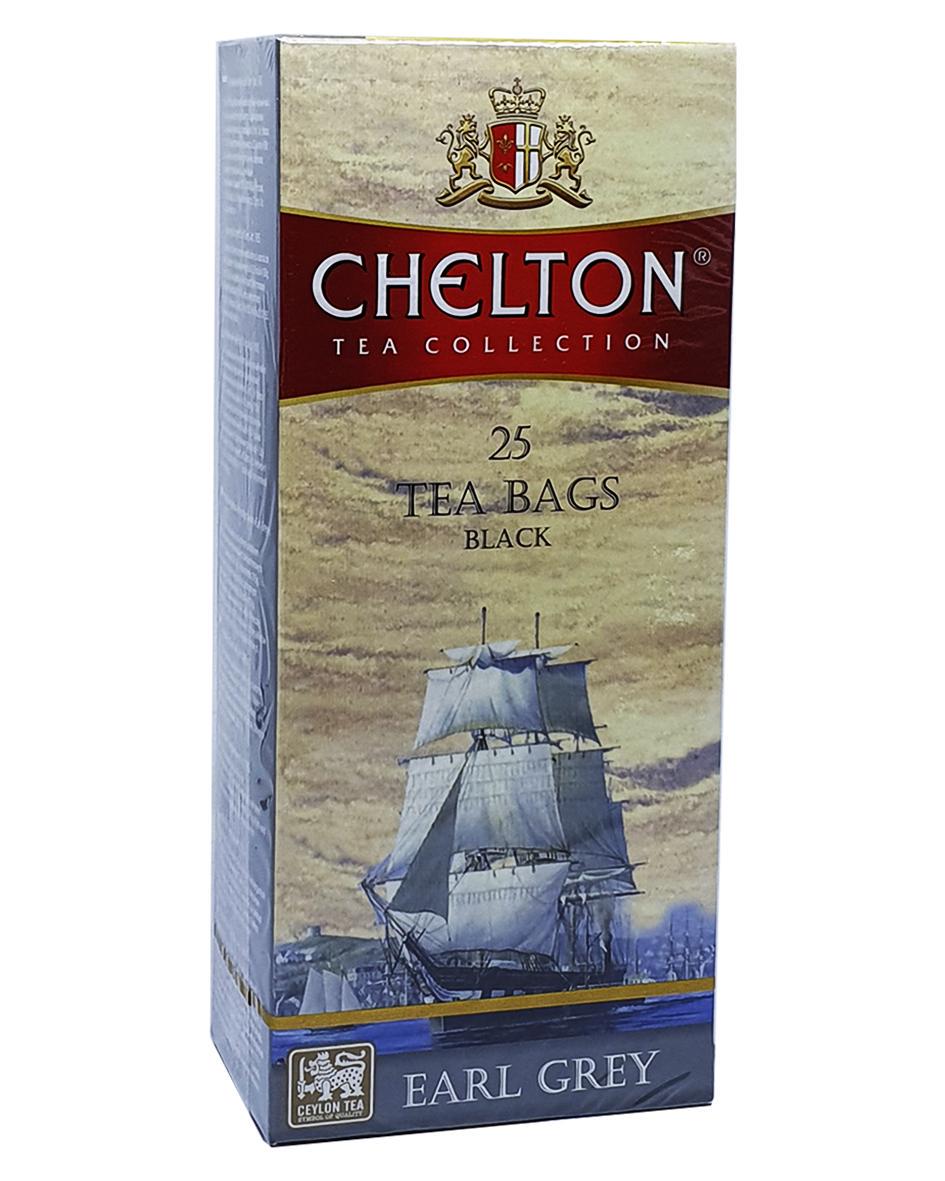 Чай черный Chelton Earl Grey с бергамотом в пакетиках 25 пакетиков 2 г (52321)