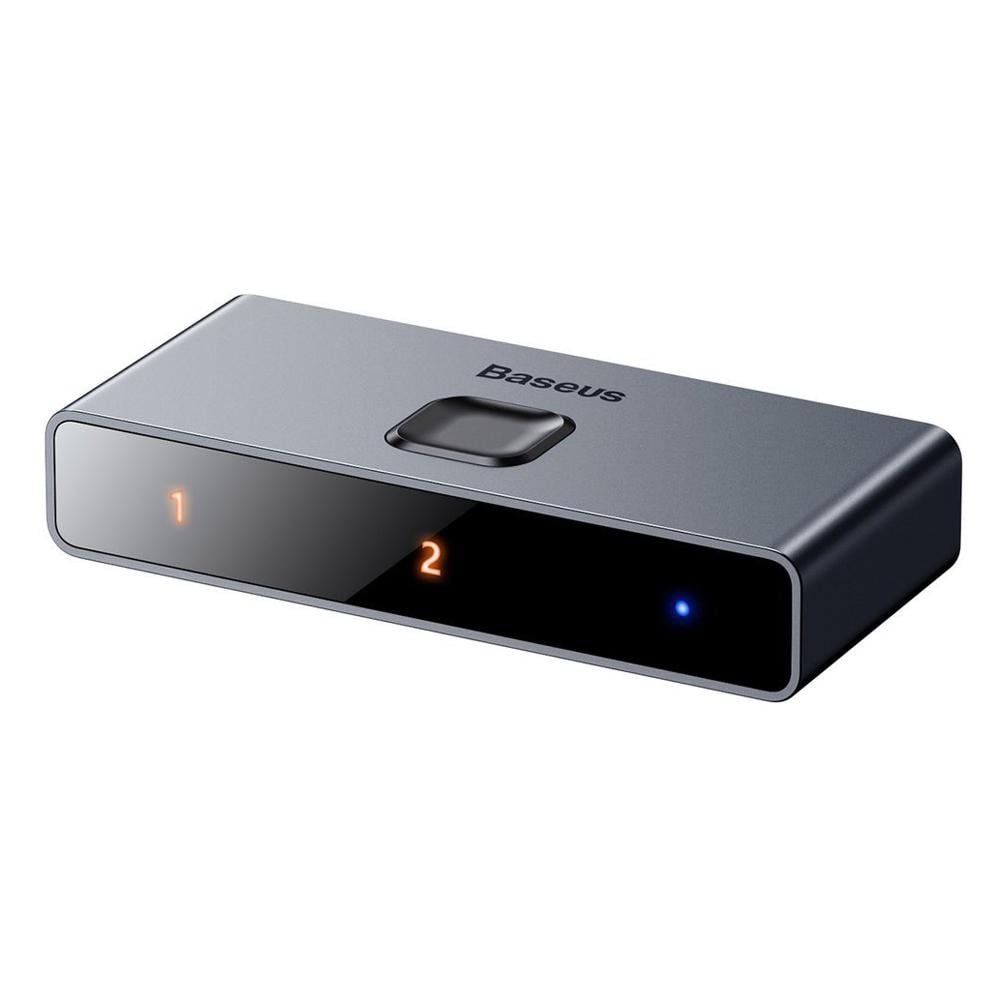 HDMI перемикач Baseus Matrix HDMI Splitter 2-in-1/1-in-2 CAHUB-BC0G Сірий - фото 1 HDMI перемикач Baseus Matrix HDMI Splitter 2-in-1/1-in-2 CAHUB-BC0G Сірий - фото 1