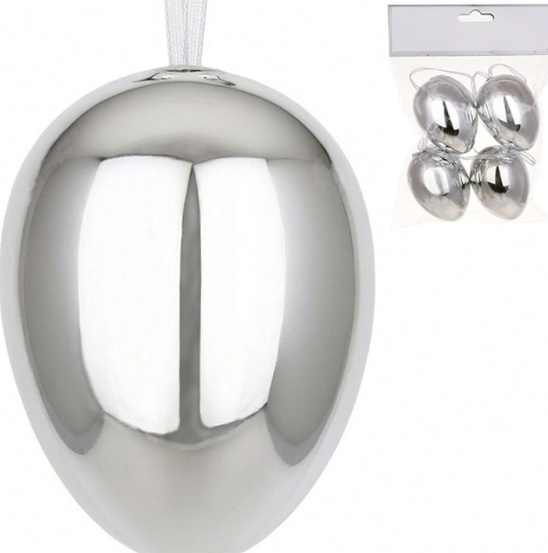 Набор пасхальных серебряных украшений на подвесе Писанка 4 шт. (42309)