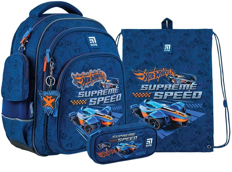 Набор KITE Education Hot Wheels рюкзак школьный ортопедический/пенал/сумка для обуви (202814)