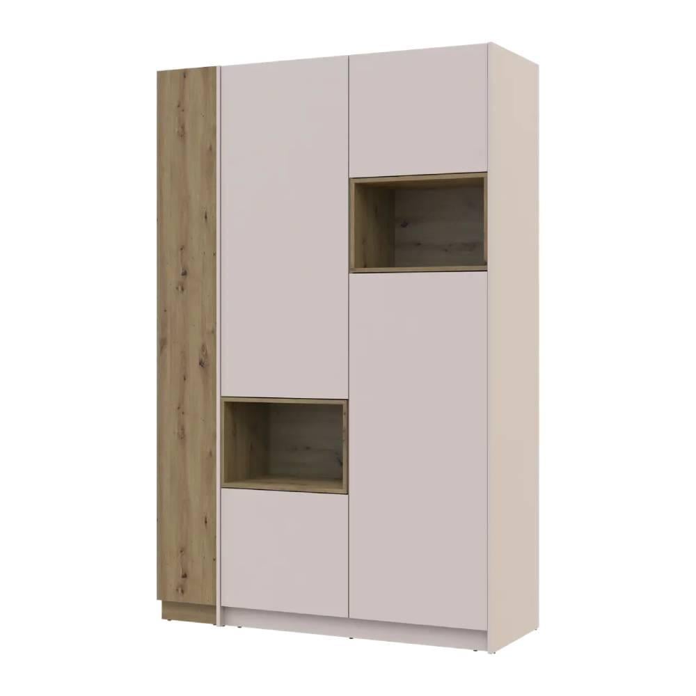 Шкаф с нишей и этажеркой Doros Дейл DRS-011735 2ДСП 143,2х52х220 см Кашемир/Дуб Артизан (42005155)