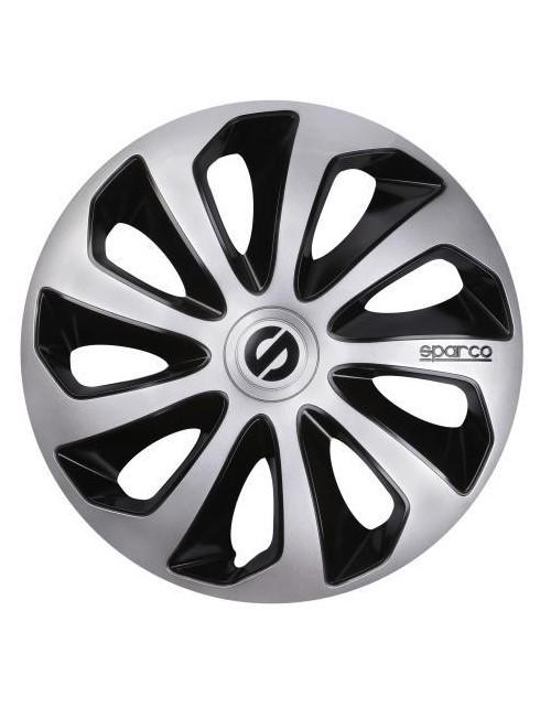 Ковпаки колісні Sparco Sicilia 14" 4 шт. Сріблястий/Чорний (DO SPC1473SVBK)