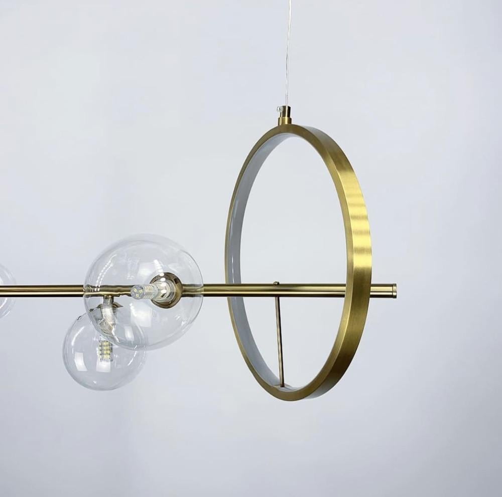 Світильник дизайнерський рейковий на 7 плафонів 90 см (AT 33 AB) - фото 6 Світильник дизайнерський рейковий на 7 плафонів 90 см (AT 33 AB) - фото 6