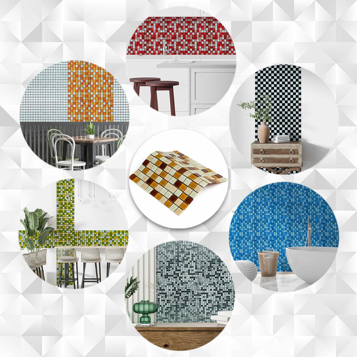 Мозаїка з декоративного скла 298х298х4,5 мм Коричневий р. (SW-00002363) - фото 6 Мозаїка з декоративного скла 298х298х4,5 мм Коричневий р. (SW-00002363) - фото 6