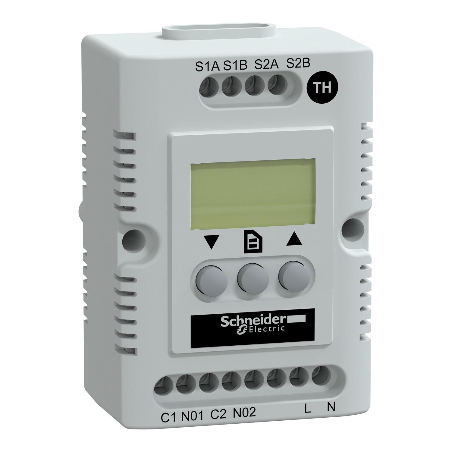 Термостат электронный Schneider Electric ClimaSys CC 4А -40-80°C 240 В AC для шкафа (NSYCCOTH230VID)
