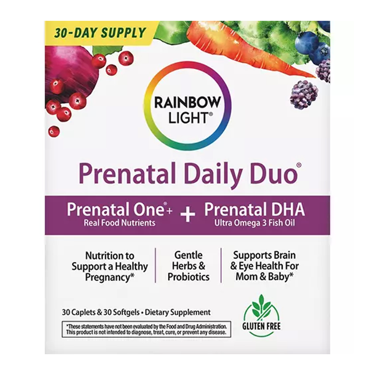 Мультивітаміни для вагітних Rainbow Light Prenatal Daily Duo 30 таб. + 30 софтгель капсул (20488-01)