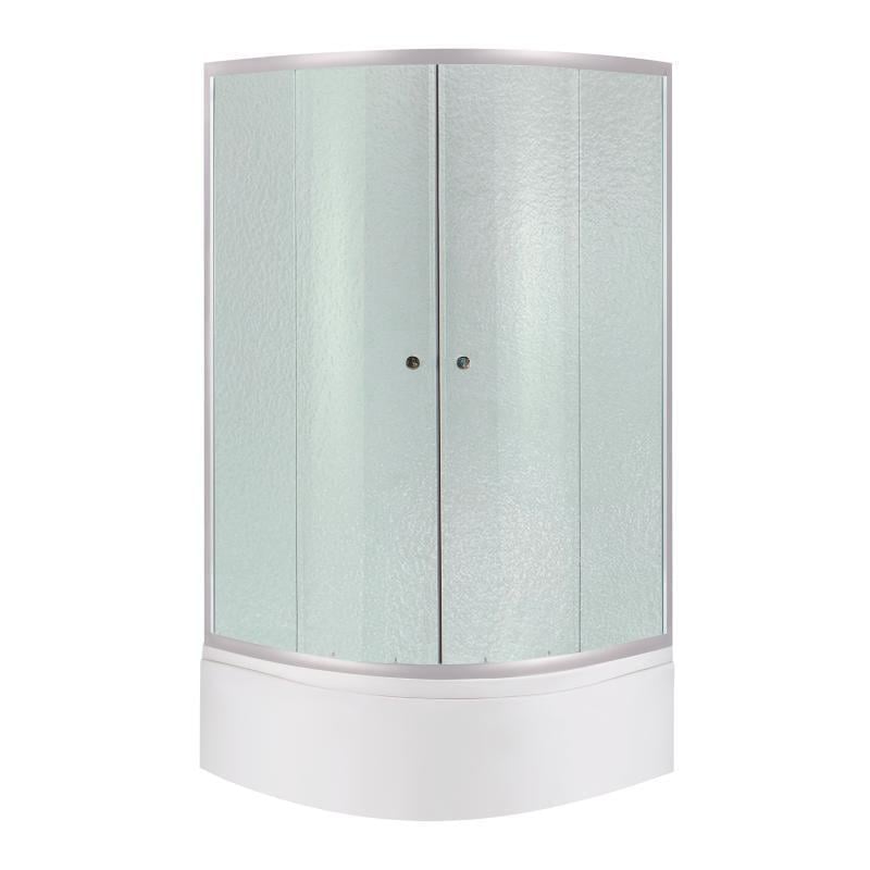 Душевая кабина Lidz Latwa SC90x90.SAT.HIGH.FR полукруглая с душевым поддоном Kapielka ST 90x90x41 см (25087443)