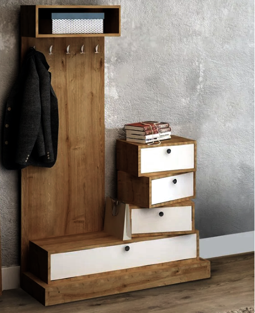 Гарнитур для прихожей из дерева Тамариндо Мускат/Зефир (ПИЕ-00060720)