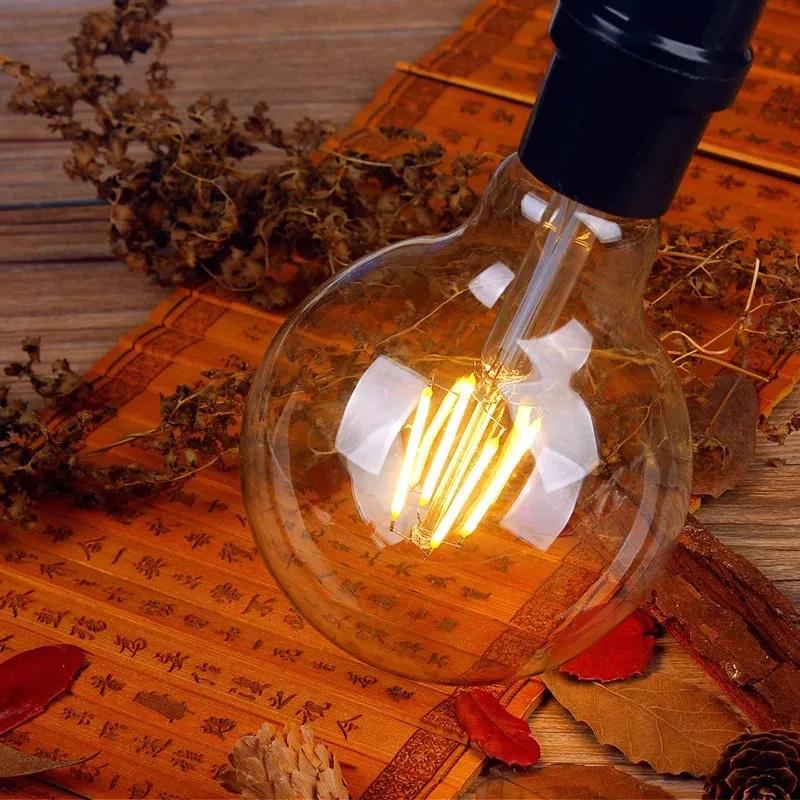 Лампа G95 LED E27 6W 4100К прозрачная стеклянная колба - фото 4 Лампа G95 LED E27 6W 4100К прозрачная стеклянная колба - фото 4