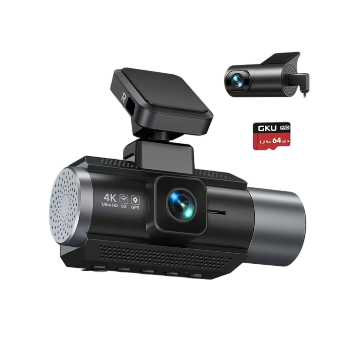 Видеорегистратор GKU 3-камерный/4K 1080P/GPS/WiFi/IPS-дисплей 3"/Super Night Vision/WDR/G-сенсор/Loop-запись (2895648288)