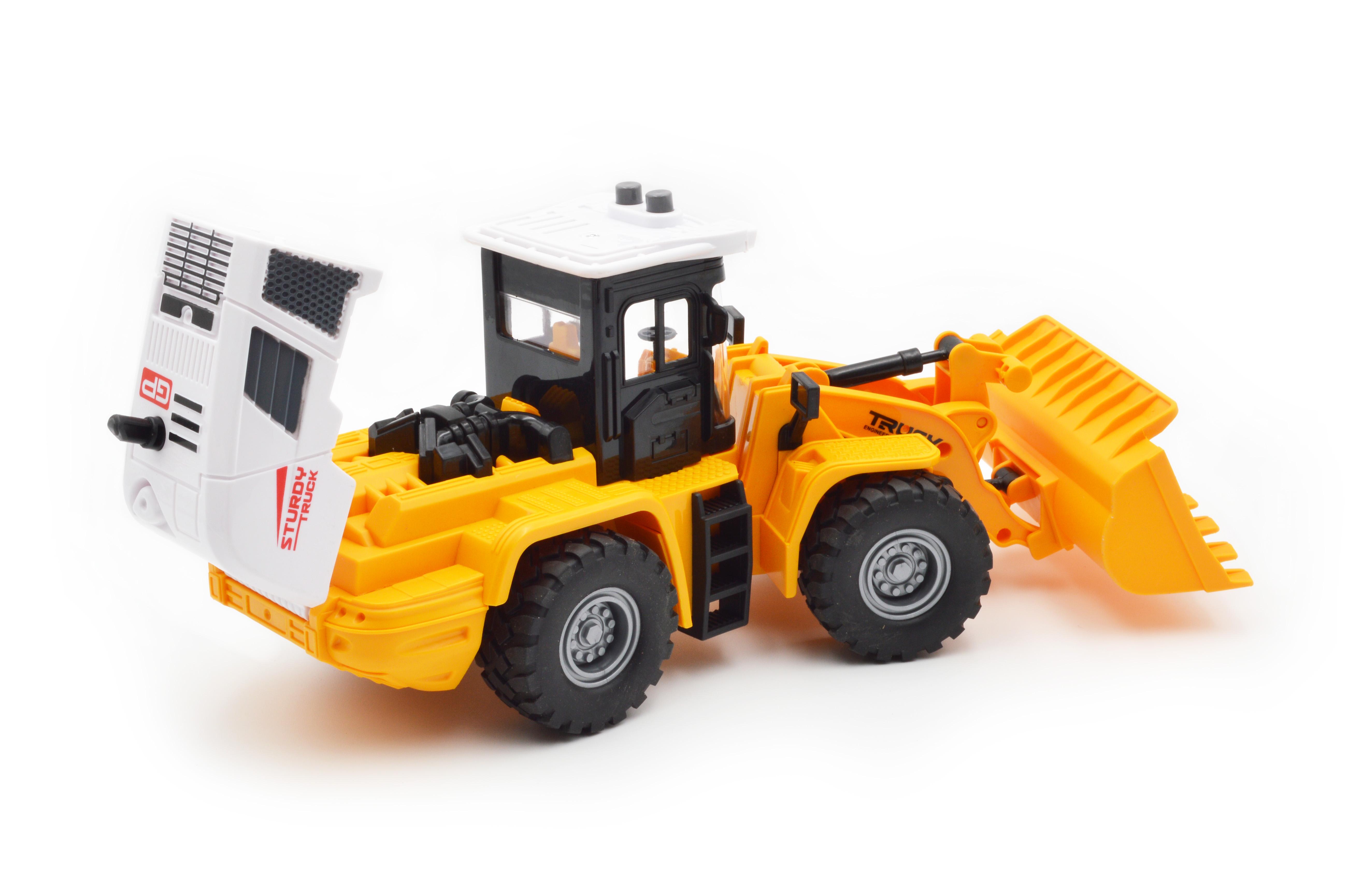 Игрушечный бульдозер JS129-1 инерция свет звук - фото 4 Игрушечный бульдозер JS129-1 инерция свет звук - фото 4