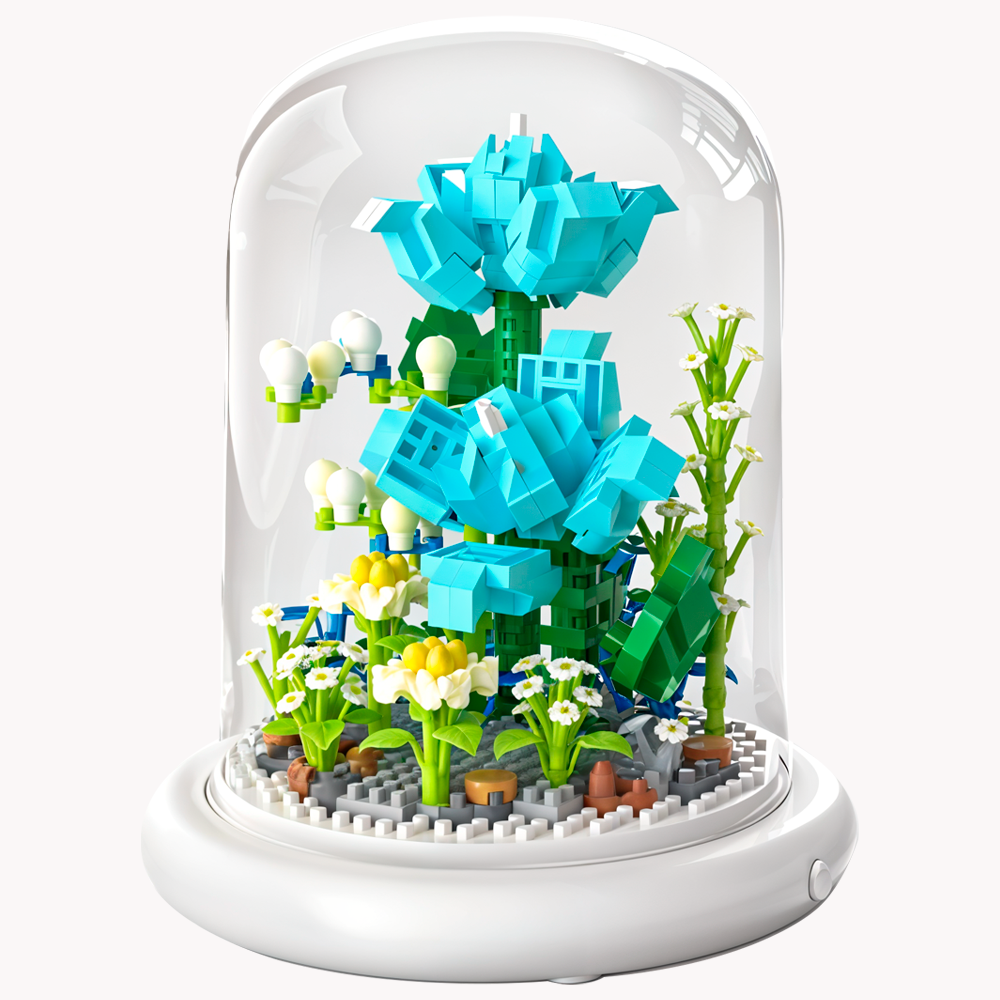 Конструктор ЗД в колбі Блакитна лілія з підсвіткою 500 дет. (Lilia-Blue) Конструктор ЗД в колбі Блакитна лілія з підсвіткою 500 дет. (Lilia-Blue)