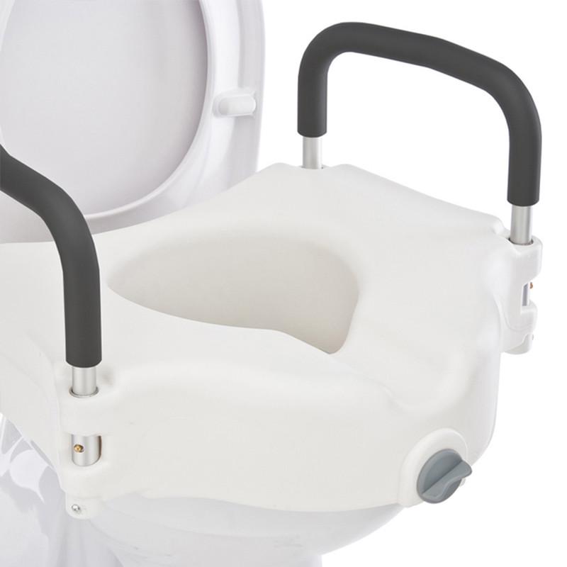 Сидение-насадка туалетная Lesko QC-M308 на унитаз с поручнями высокая с фиксатором (2654530486) - фото 3 Сидение-насадка туалетная Lesko QC-M308 на унитаз с поручнями высокая с фиксатором (2654530486) - фото 3