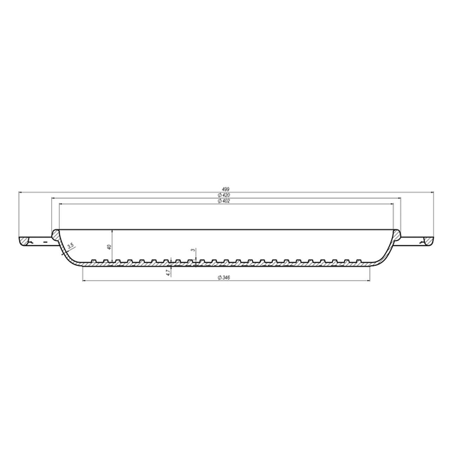 Казан чавунний Maysternya wok з кришкою-сковородою гриль з плоским дном 12 л (2565660354) - фото 3