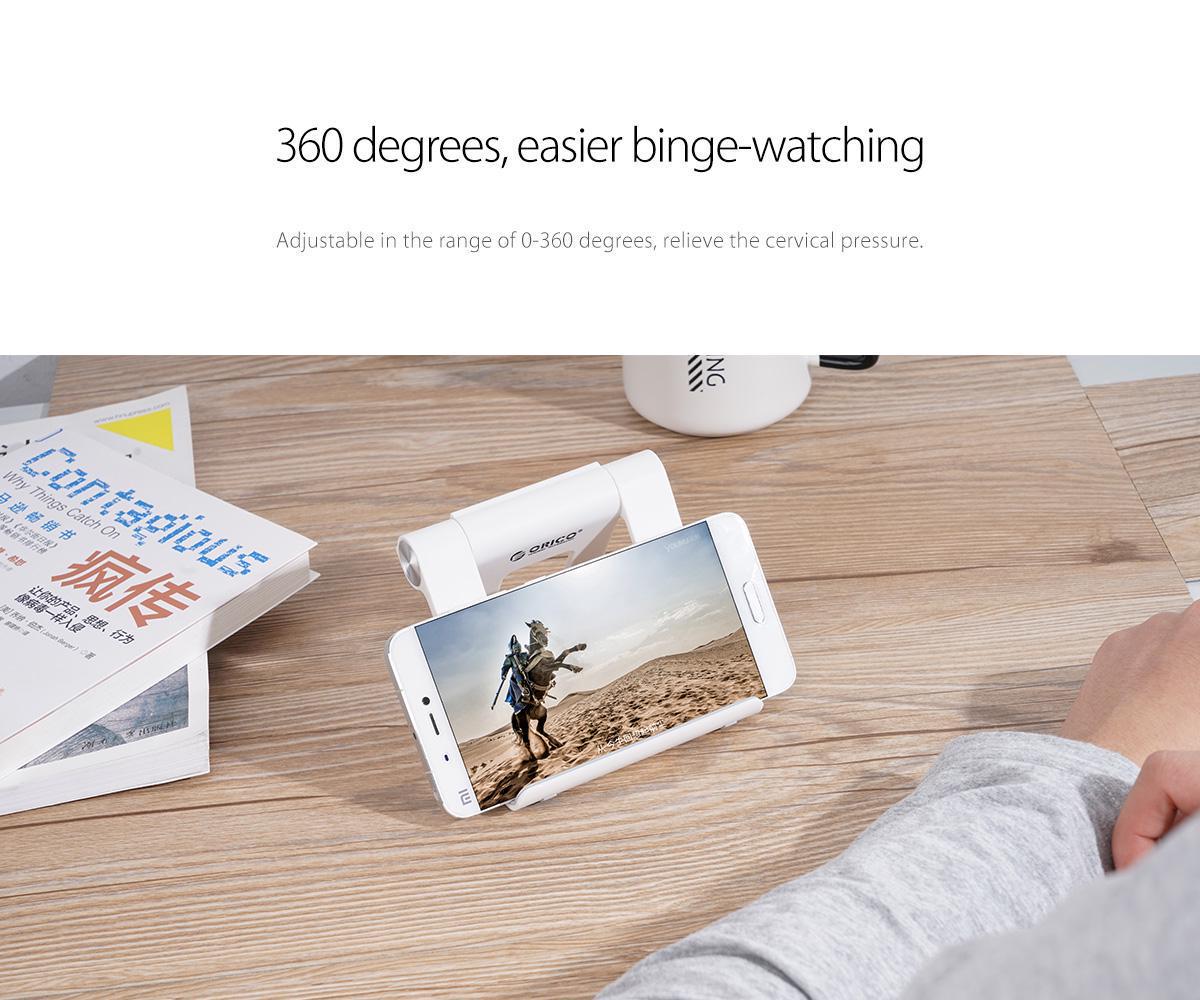 Подставка для планшета/телефона Orico настольная складная Белый (PH2-WH-BP) - фото 8 Подставка для планшета/телефона Orico настольная складная Белый (PH2-WH-BP) - фото 8