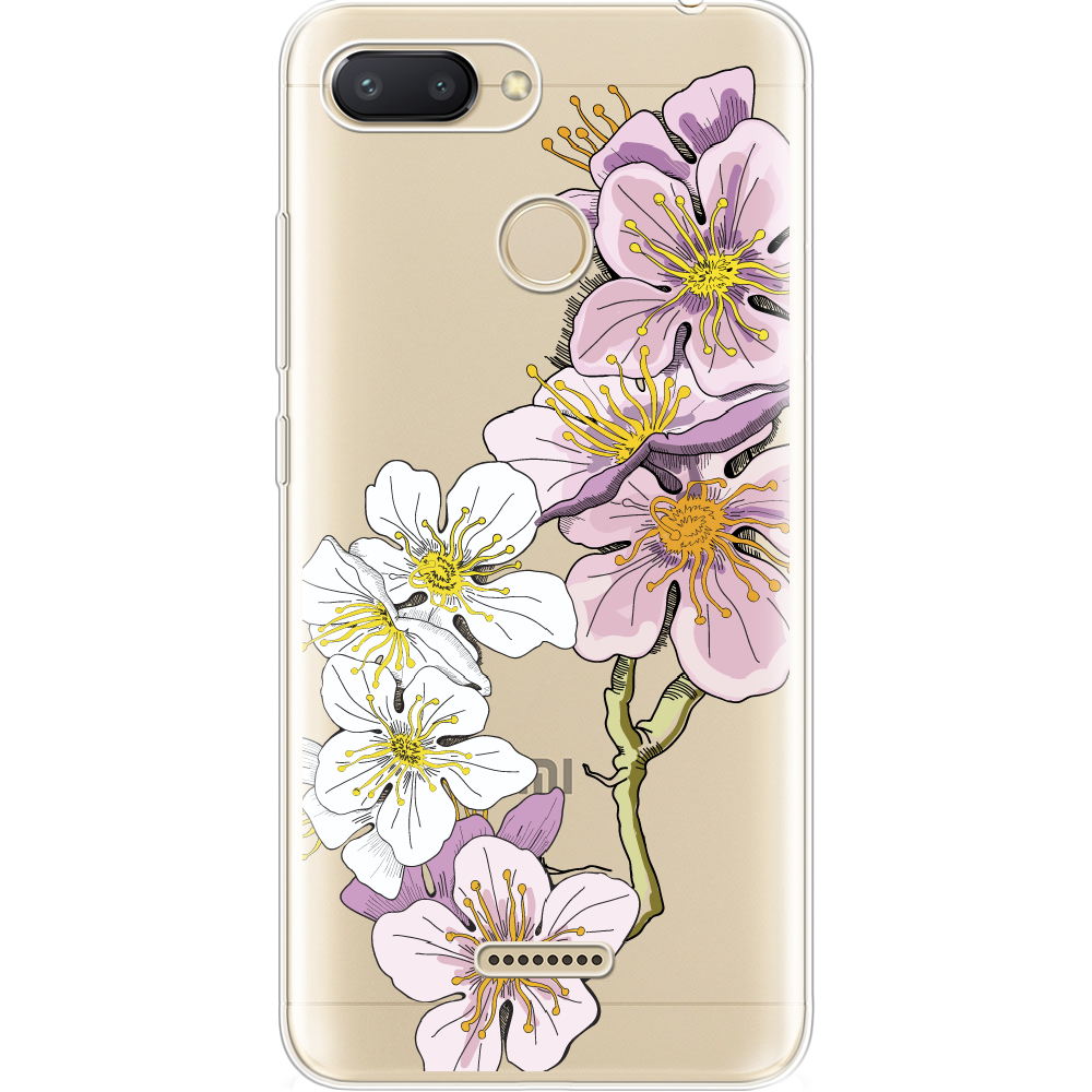 Чехол Boxface Xiaomi Redmi 6 Cherry Blossom Прозрачный силикон (34858-cc4-34858)