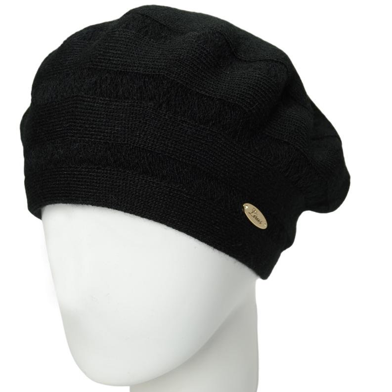 Берет женский Lirus Дона двойной на стойке Черный