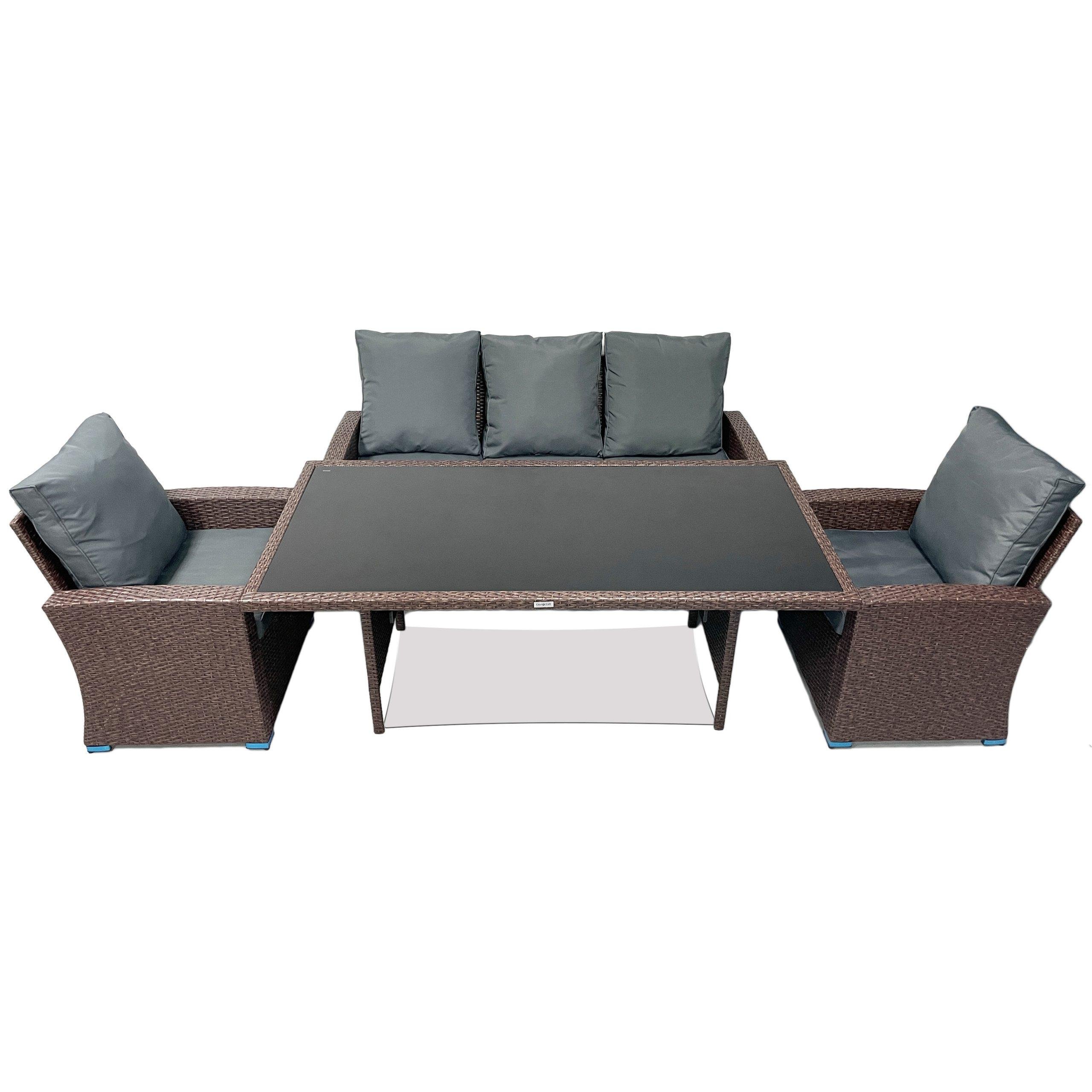 Набор садовой мебели Loft Lounge Делюкс из ротанга Темно-коричневый (315 Brown)