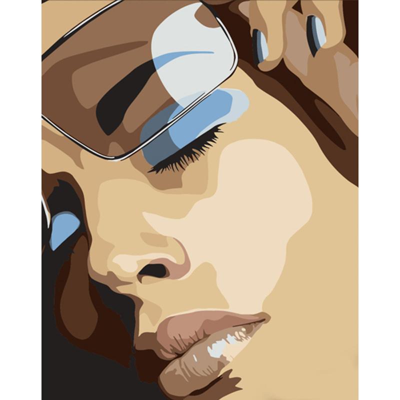Картина по номерам Strateg Премиум Под очками 40x50 см (DY340)