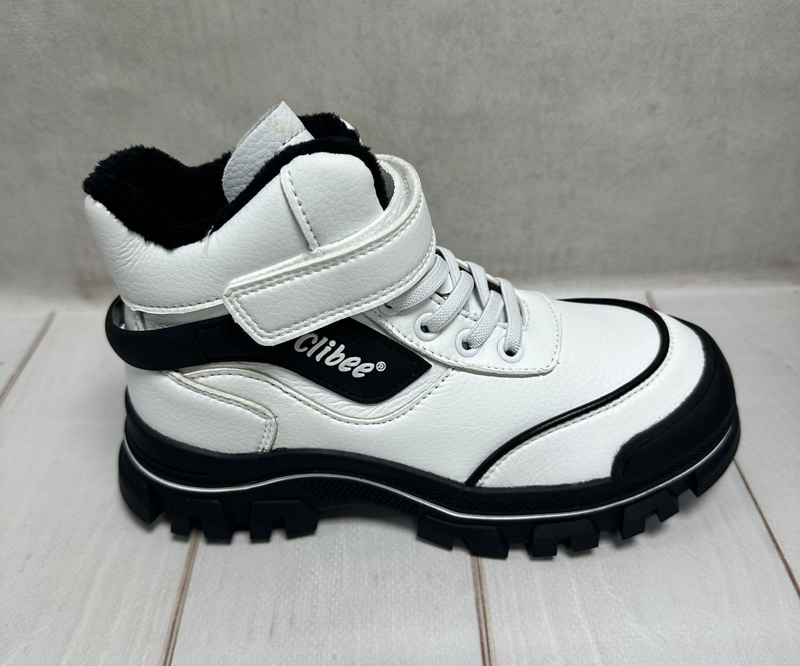 Черевики дитячі демісезонні Clibee утеплені для дівчинки р. 32 20,7 см Білий