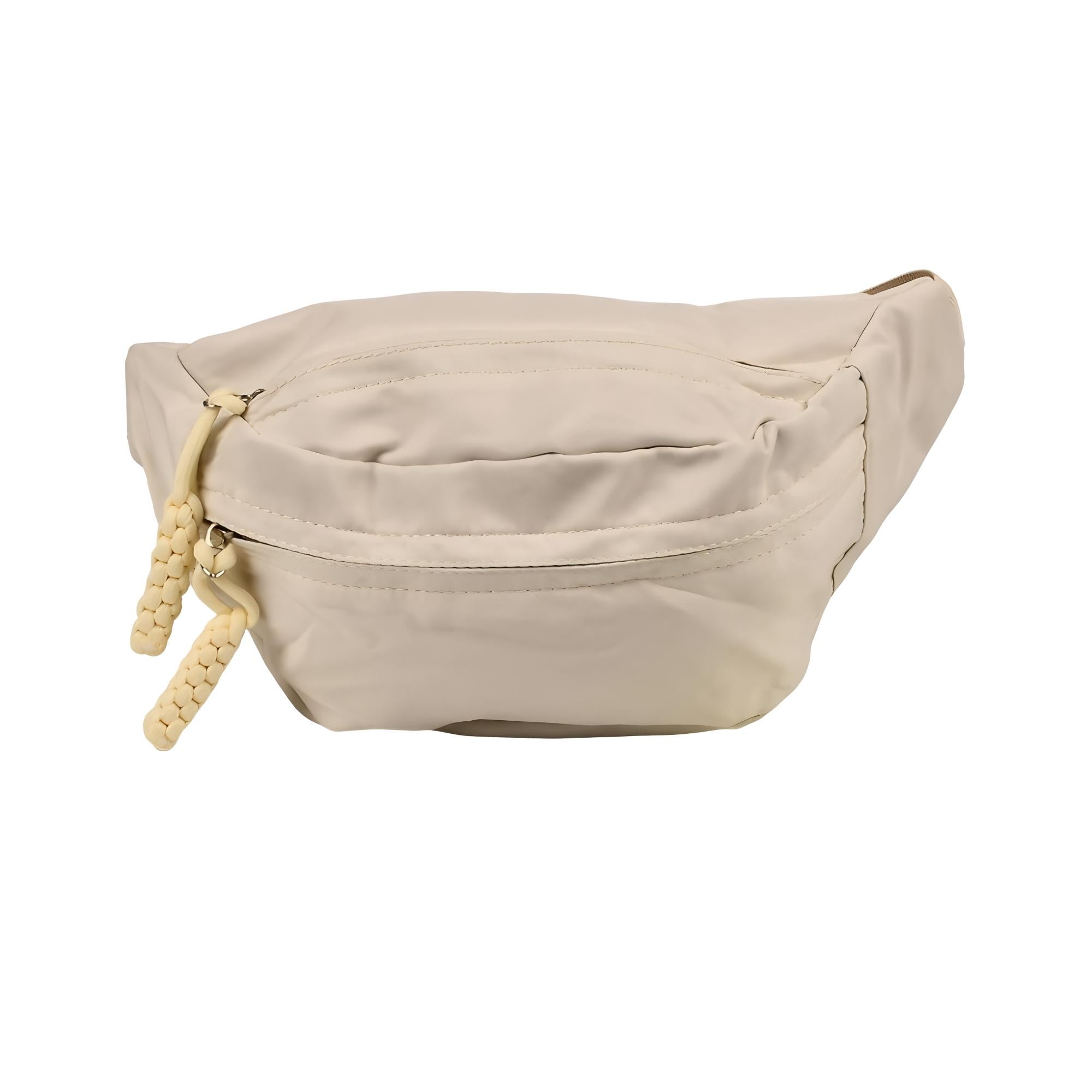 ПояснаяСумка для спорта и путешествий Stenson R98878 полиэстеровая компактная 34х13х2.5 см Бежевый (630687)