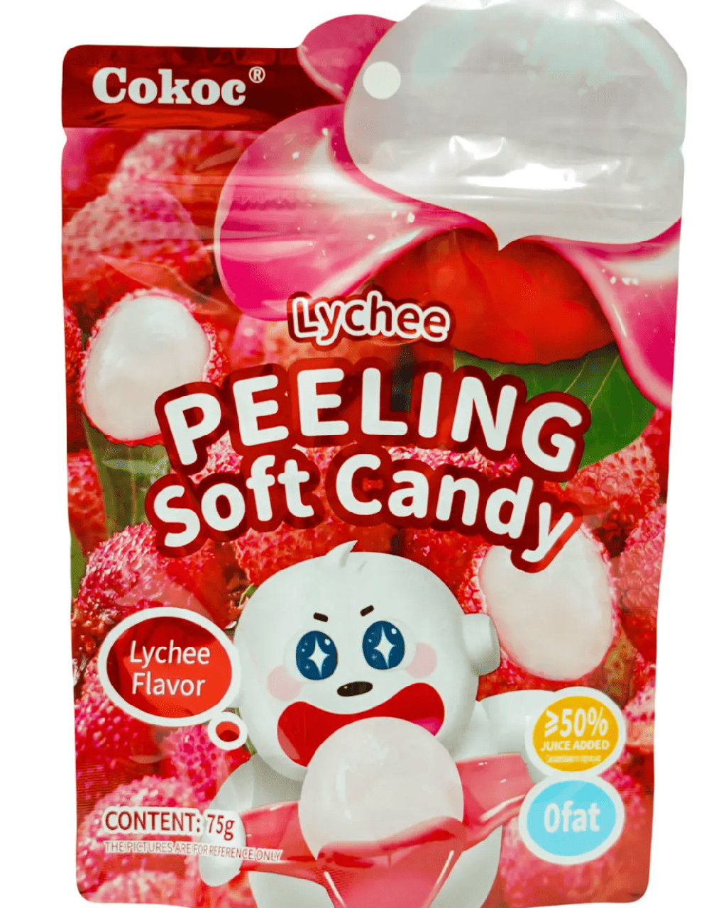 Конфеты желейные Cokoc Peeling Soft Candy Lychee 75 г (2783753440)