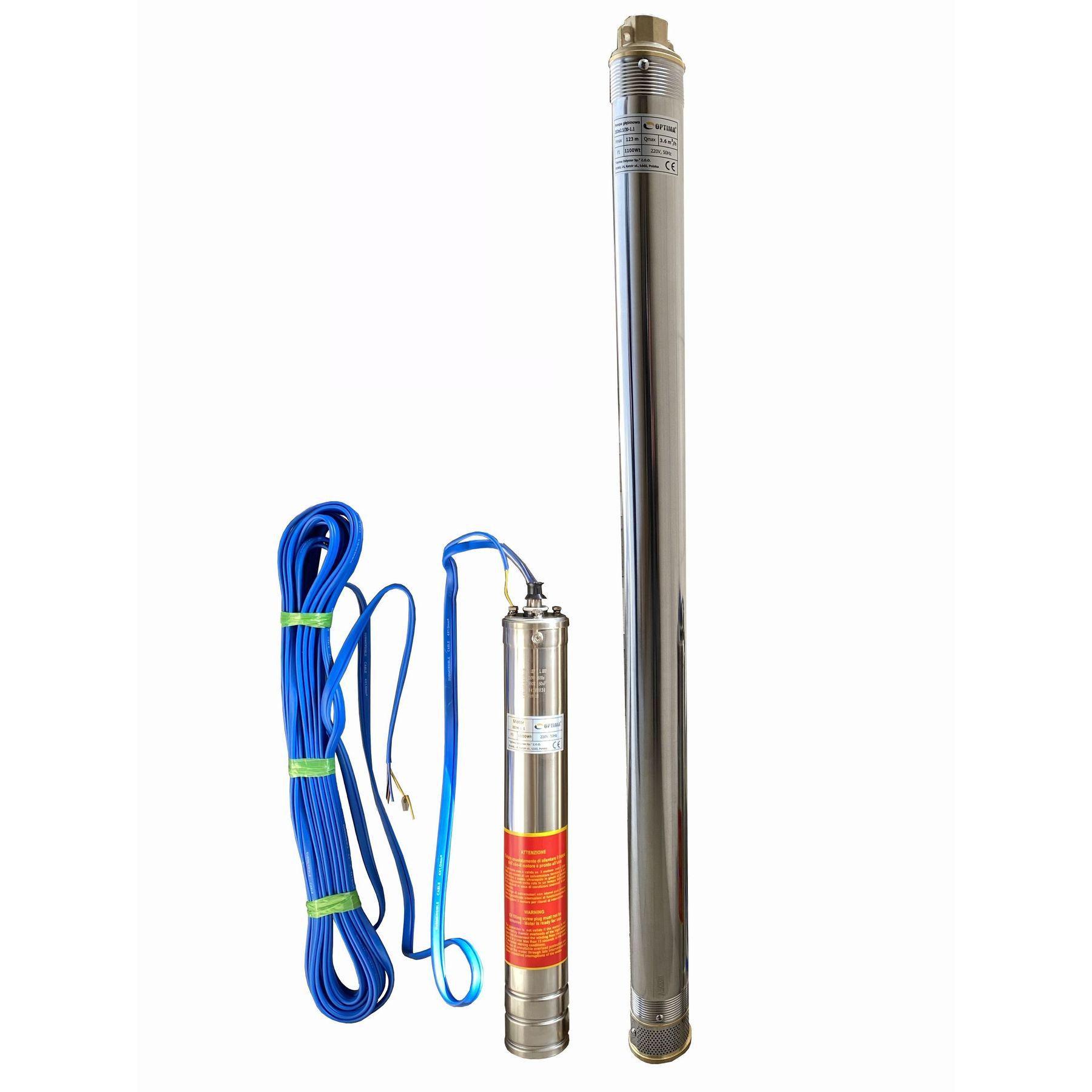 Свердловинний насос Optima 3SDm2,5/30 з пультом і кабелем 15 м (14125)