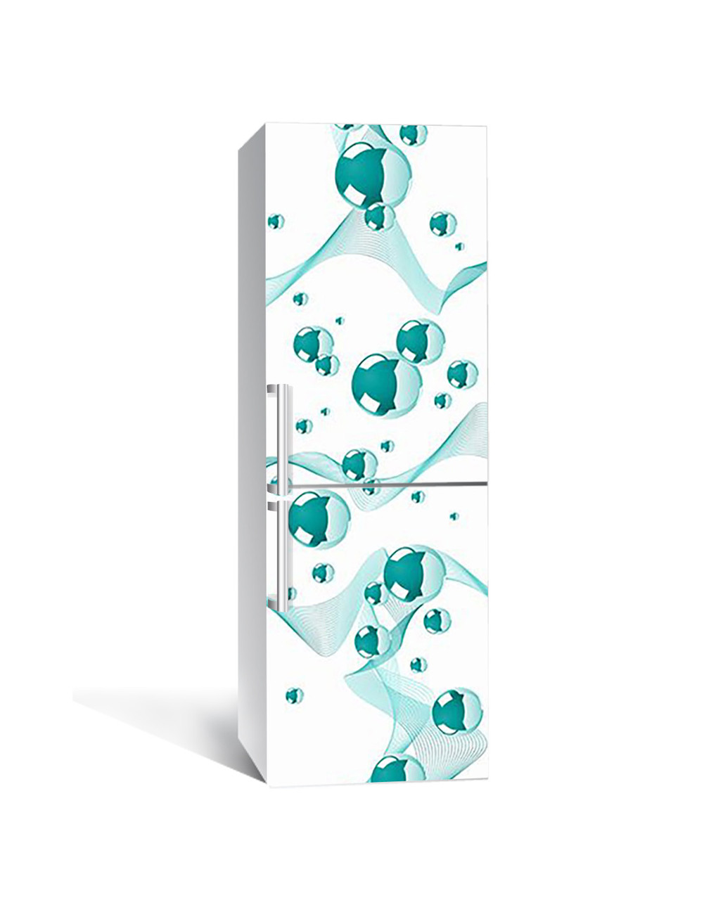 Наклейка 3D на холодильник Zatarga Бирюзовые сферы 650х2000 мм (1323453918)
