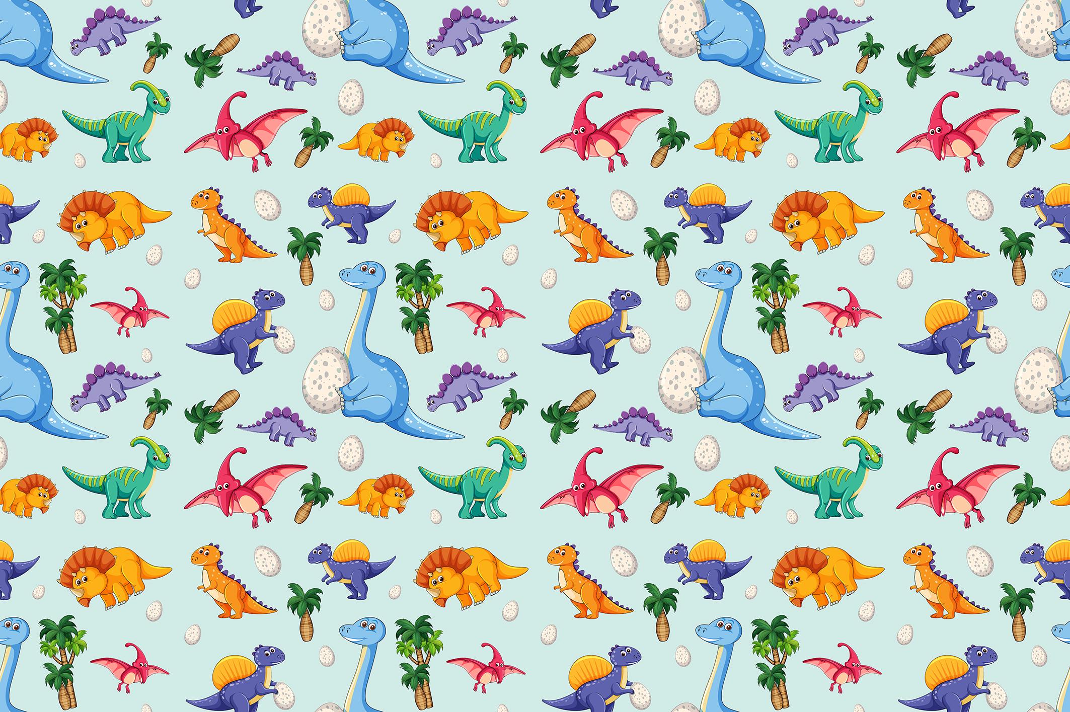 Фотообои флизелиновые Upstream в детскую комнату Динозаврики 230х153 см (S5KID-047/3)