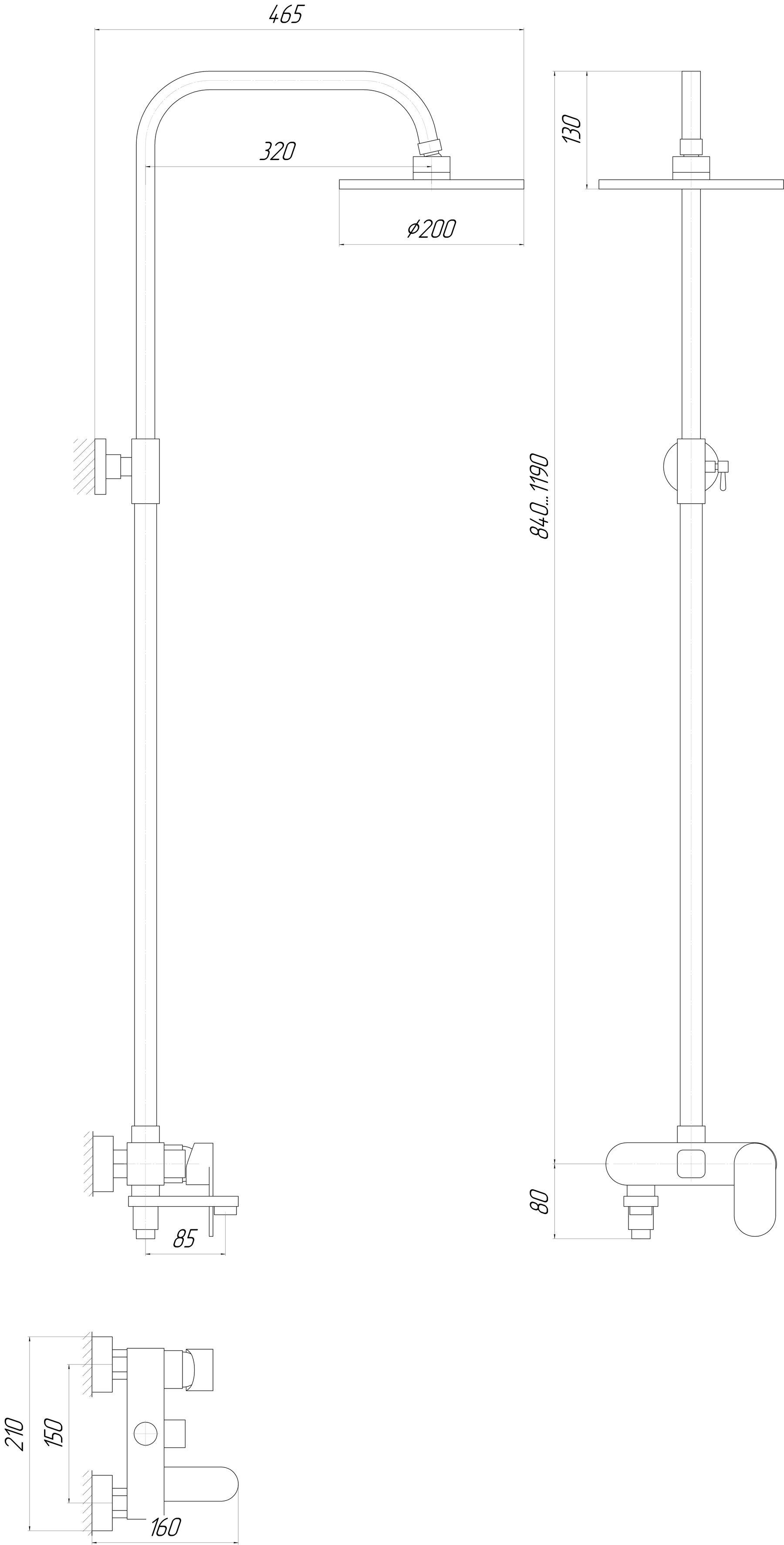 Душова колона зі змішувачем MIXXUS Premium Barcelona Chr-009-J (MI1669) - фото 3