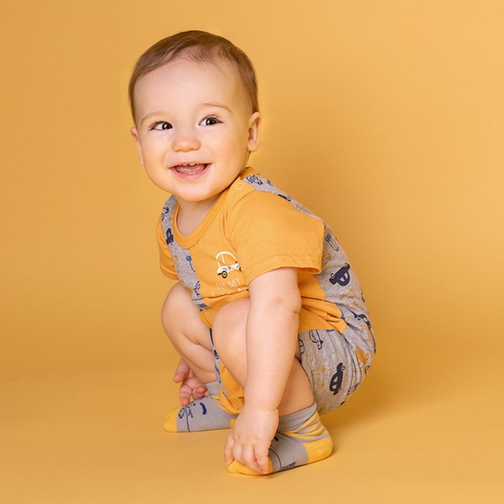 Песочник детский для мальчика GABBI PS-20-13-1 Технозавр с кнопками 86 см Горчичный (12082)