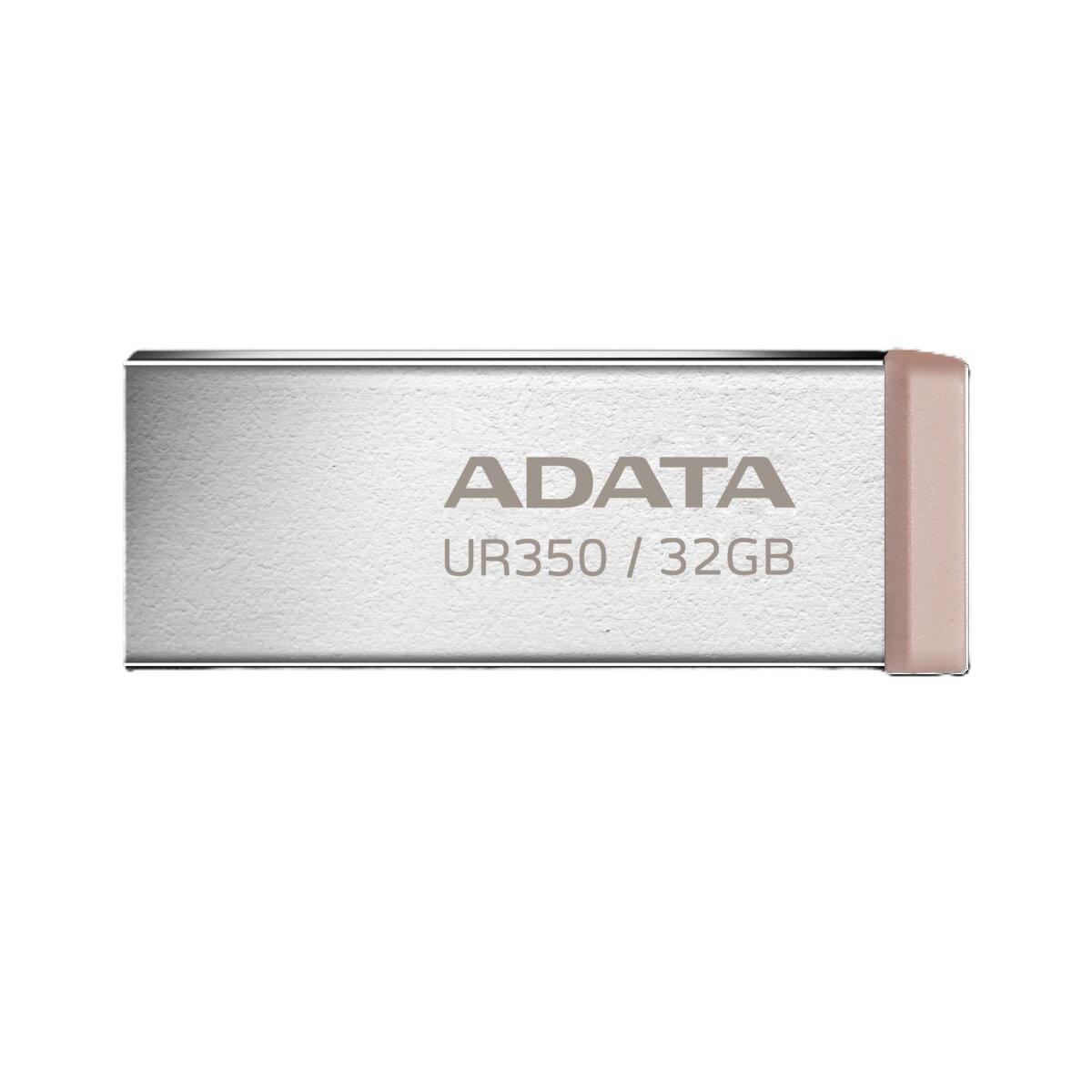 Флеш-пам'ять USB ADATA UR 350 32 Гб Silver/Beige (19556666) - фото 1