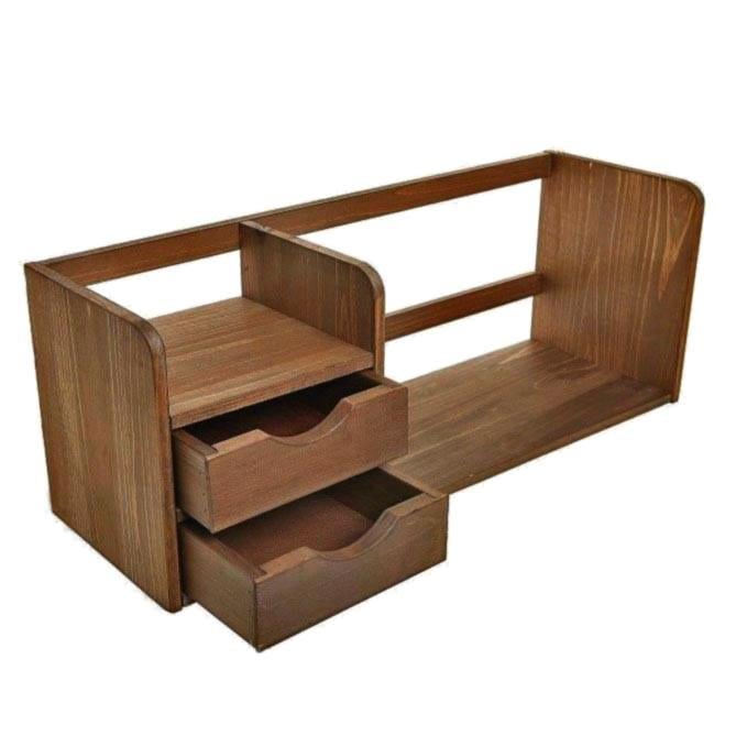 Полка книжная настольная из дерева Боленто Корица (КПА-017233)