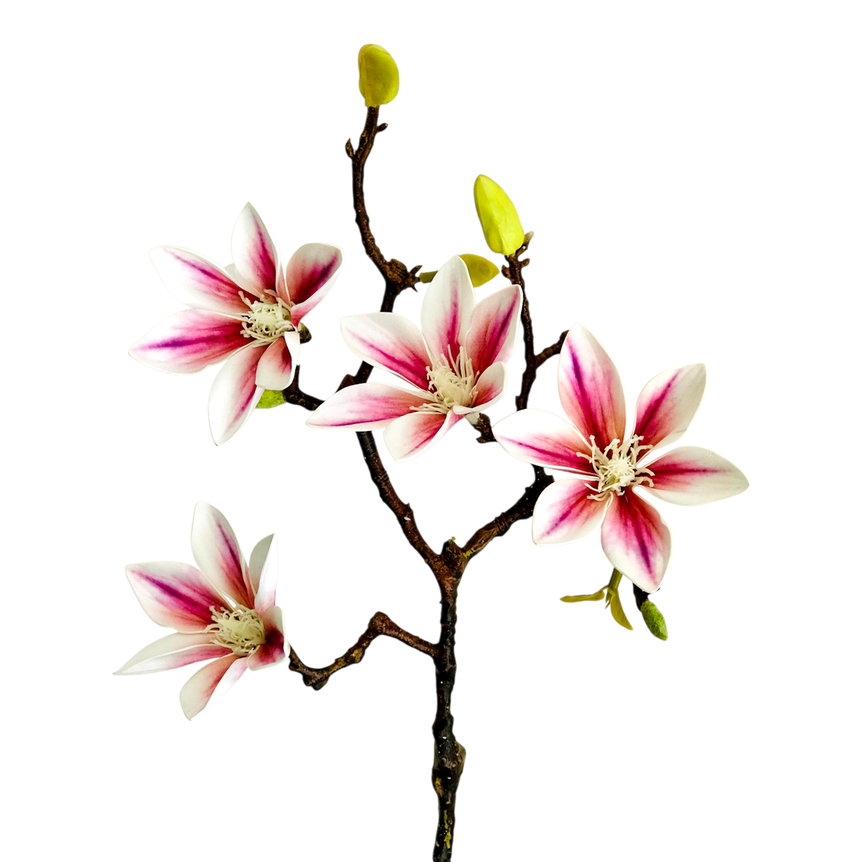 Штучна магнолія деревовидна міні латекс 66 см Рожевий (1351-5)