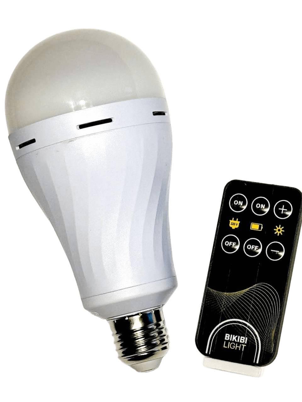 Светодиодная аварийная лампа 15W E27/5200 mAh/BIKIBI LIGHT со встроенным аккумулятором и пультом управления (46d2e95c)
