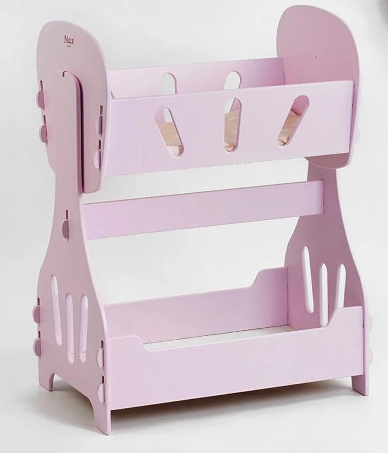 Кроватка для кукол Мася качалка двухъярусная Pink (130434)