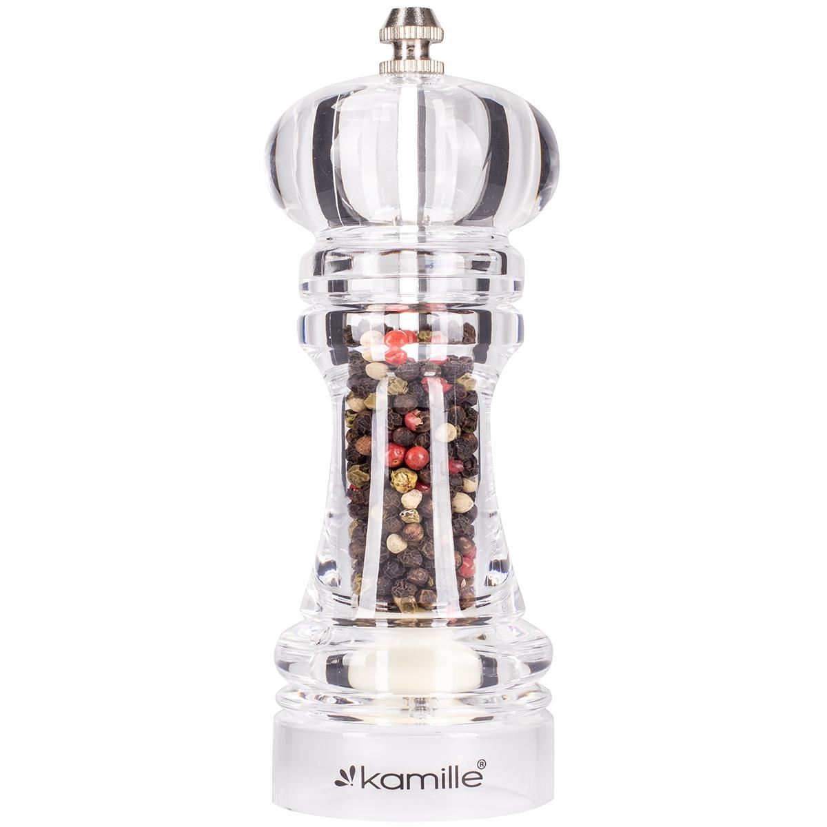 Мельница для специй механическая Kamille KM-7058 с акриловым корпусом 17х6 см Прозрачный (150-84-7058) Мельница для специй механическая Kamille KM-7058 с акриловым корпусом 17х6 см Прозрачный (150-84-7058)